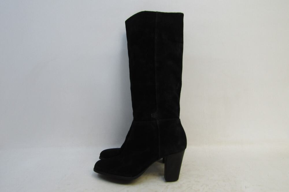 Antonio Melani Womens Sz 9.5 M Black Suede Zip Fashion 15" Shaft Boots